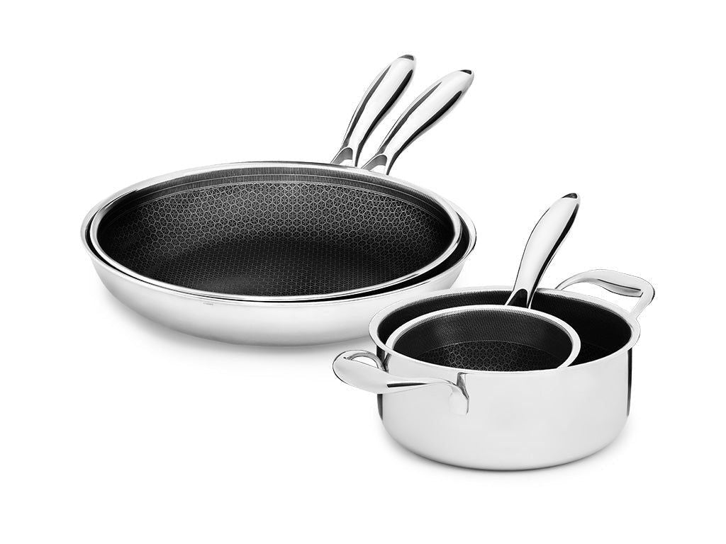 Blandet Gryde  Pandesæt   4 Dele fra Onyx Cookware - Cookware Sets