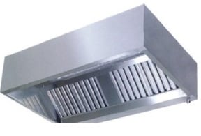1100mm Emhætte I Rustfri Stål, Med Motor   Dim.: B 1600 X T 1100 X H 450 Mm fra Gastroudstyr