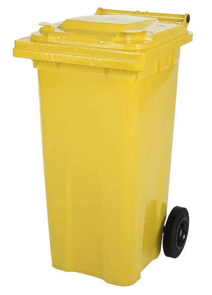 2 Hjul   Stor Affaldsbeholder   Model Mgb 120 Ge   Gul fra Saro