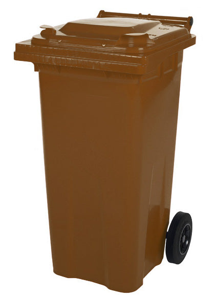 2 Hjul   Stor Affaldsbeholder   Model Mgb 120 Br   Brun fra Saro