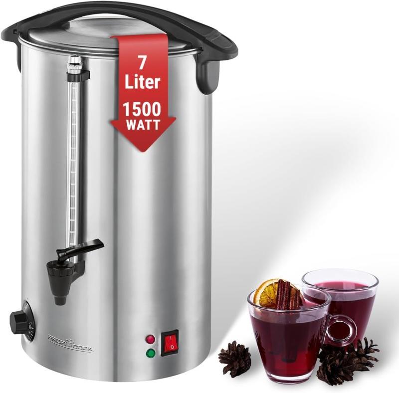 Gløggkomfur   Varmtvandsdispenser   7 Liter fra Proficook
