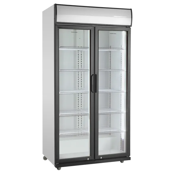 Displaykøleskab   2 Låger   569 Liter   Sort Hvid   Sd 881 He fra Scandomestic