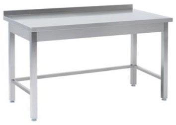 600mm Tysk Produceret Arbejdsbord I Fuldsvejset Rustfri Stål Med Bagkant   B 500 X T 600 X H 850 Mm fra Gastroudstyr