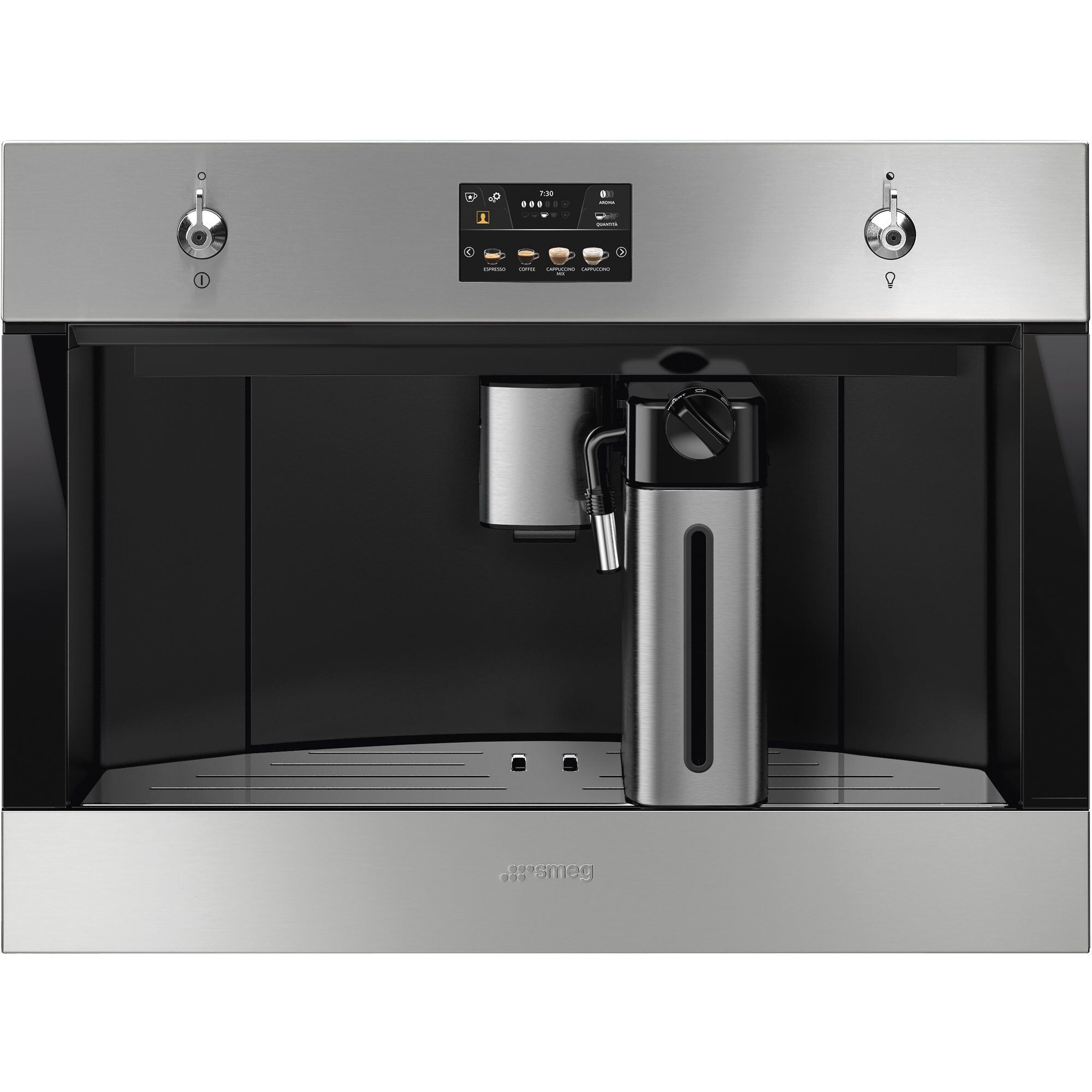 60 Cm Indbygget Kaffemaskine I Rustfrit Stål fra Smeg