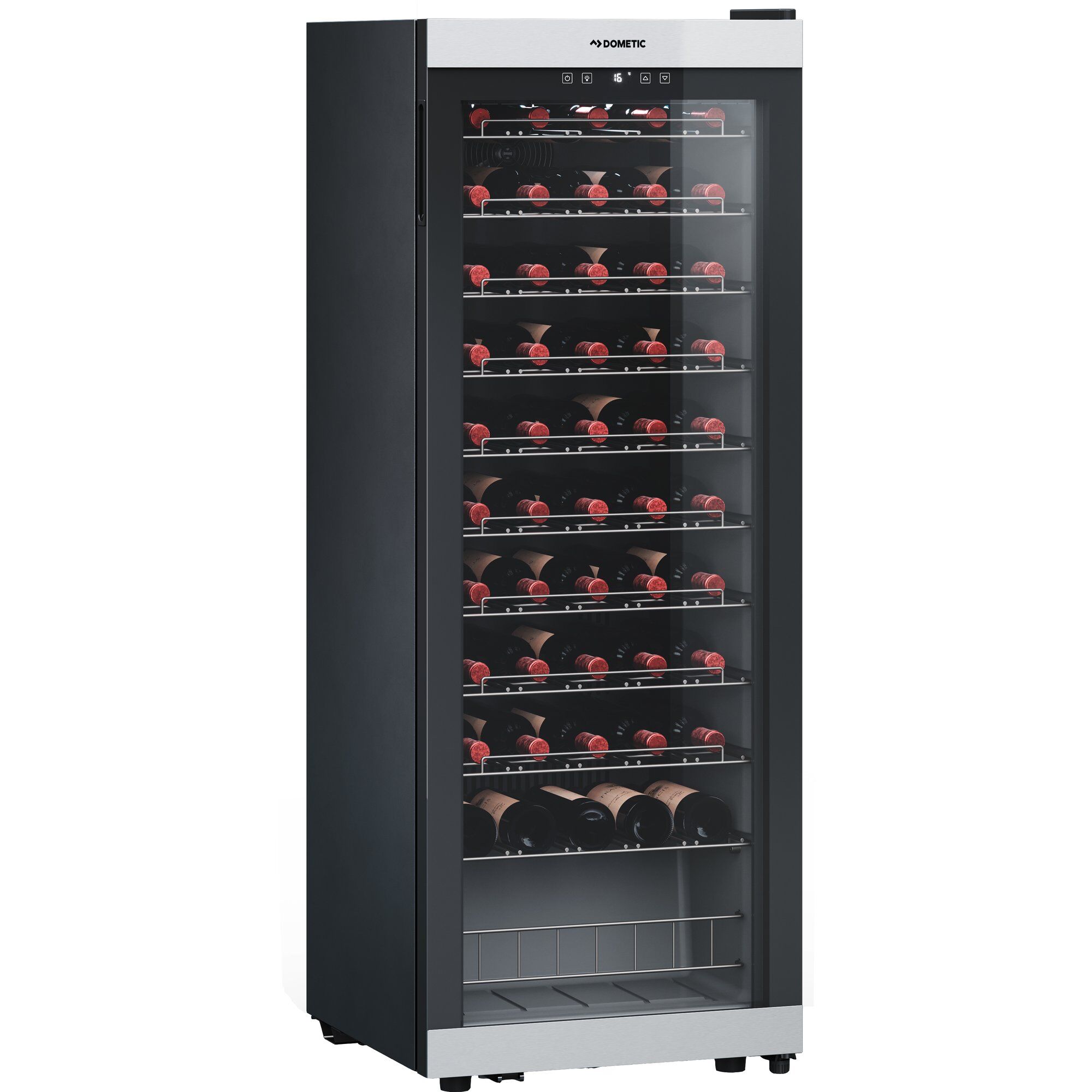 C55f Vinkøleskab, 55 Flasker, Sort Rustfrit Stål fra Dometic