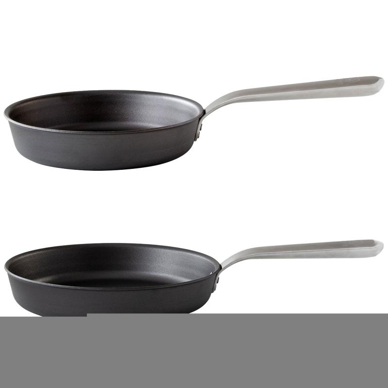 Stegepandesæt Kulstål  Rustfrit Stål, 24 + 28 Cm fra Kockums Jernverk