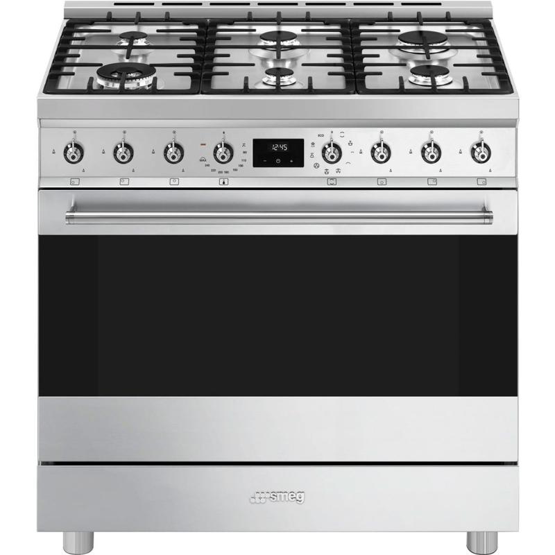 C9gmx2 Classic Gaskomfur 90 Cm, Rustfrit Stål fra Smeg