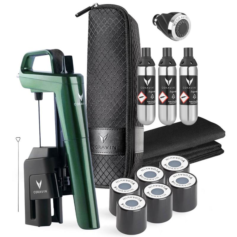 Timeless Six+ Vinkonserveringssystem S 10, Mørkegrøn fra Coravin