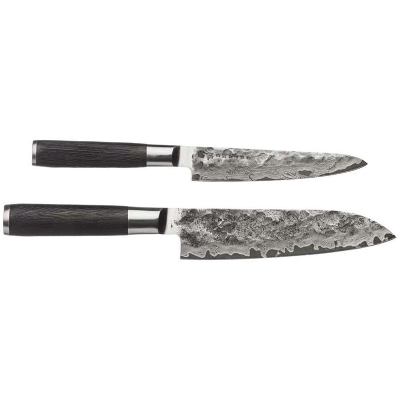 Kuro 2 Dele Knivsæt, Santoku 18 Cm. Og Petty 15 Cm. fra Satake