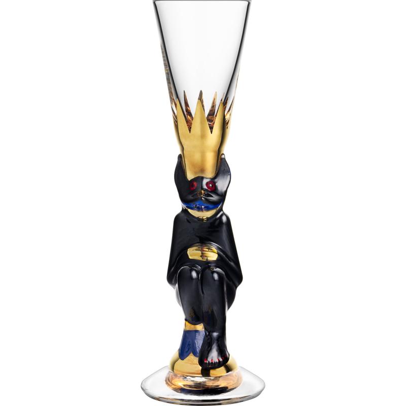 Nobel Snapseglas 4 Cl, Sort fra Orrefors