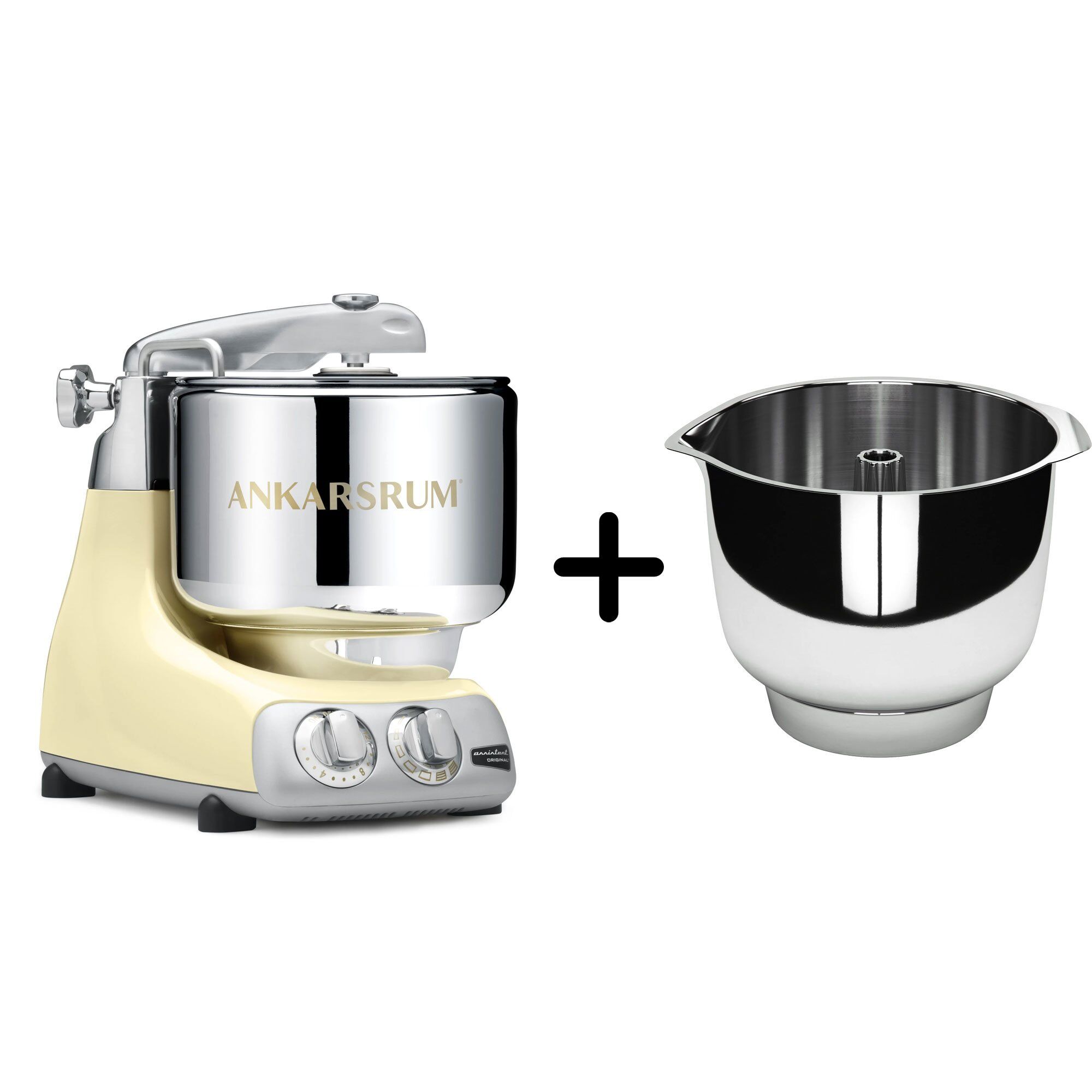 Akm 6230 Køkkenmaskine + Assistent Original Piskeskål, Creme fra Ankarsrum