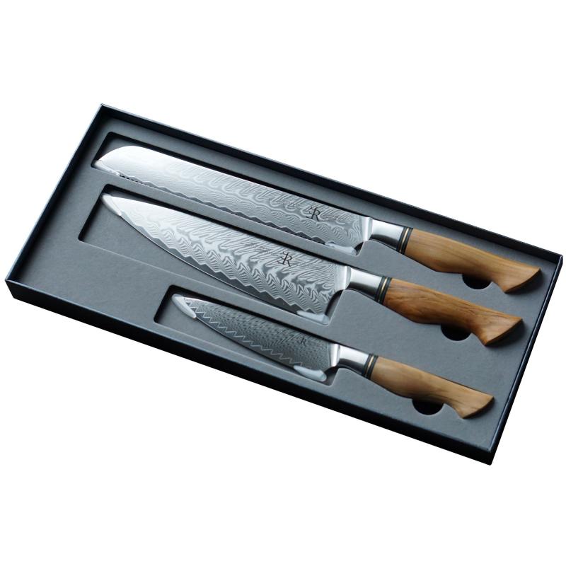 St650 Luxury Knivsæt Med 3 Knive fra Ryda Knives
