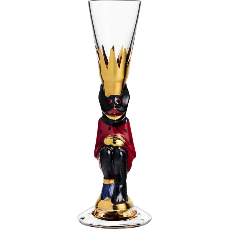Nobel Snapseglas 4 Cl, Rød fra Orrefors