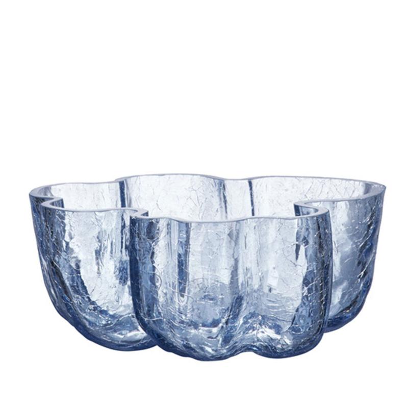 Crackle Skål 250 Mm, Circular Glass fra Kosta Boda