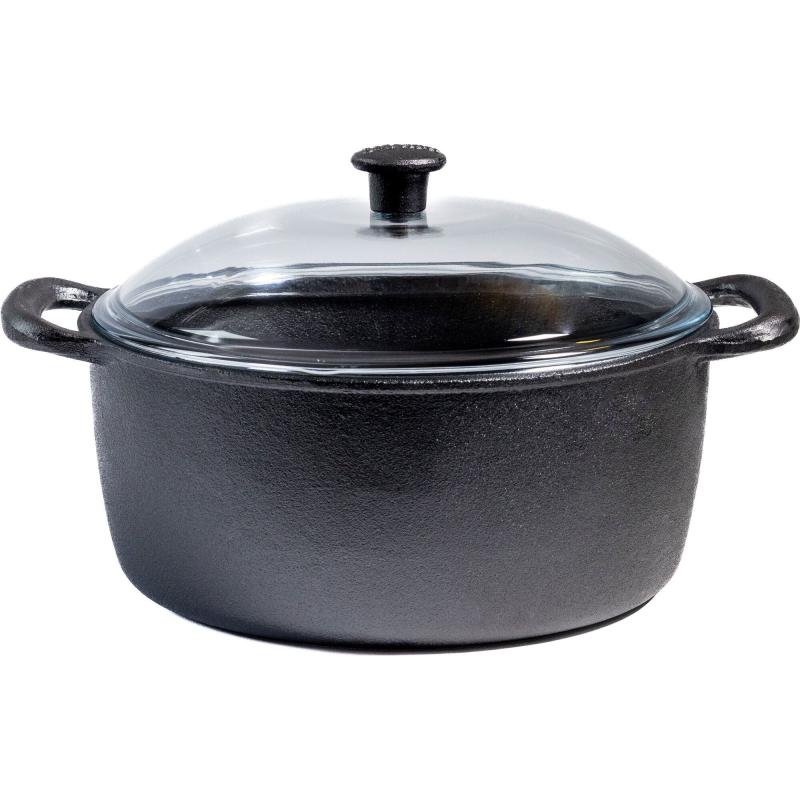 Støbejernsgryde Med Glaslåg 7 Liter fra Carl Victor