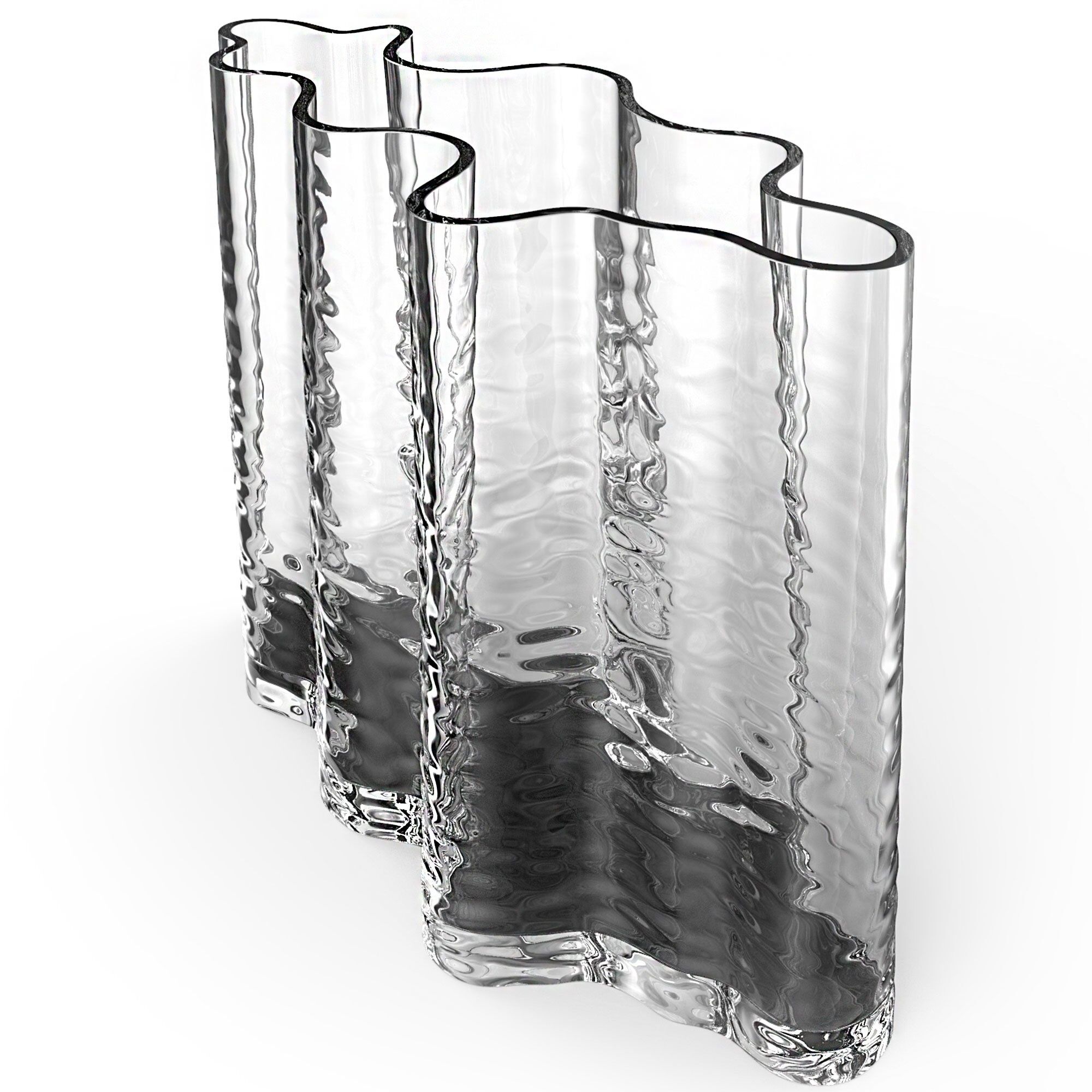 Gry Wide Vase, 24 Cm, Clear fra Cooee Design