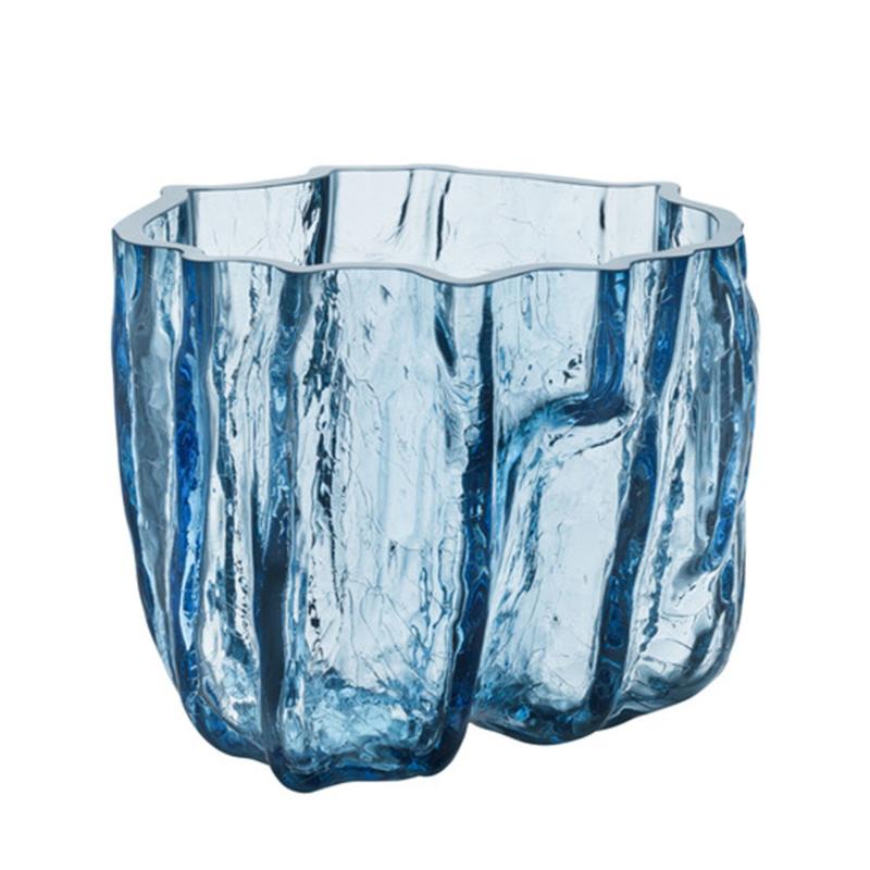 Crackle Vase 175 Mm, Circular Glass fra Kosta Boda