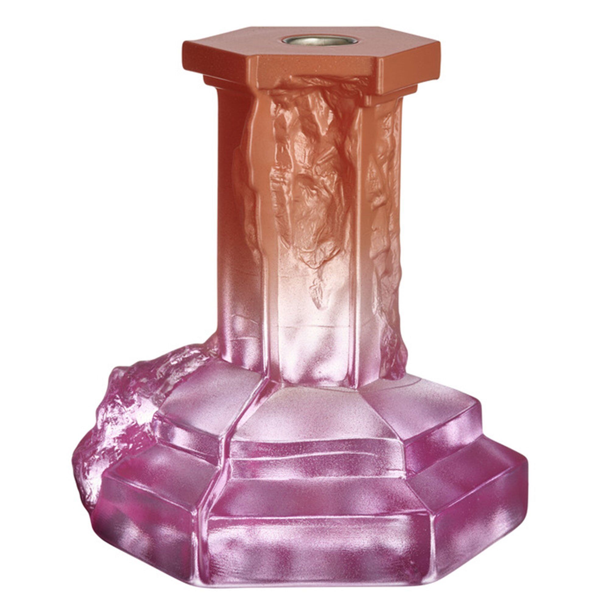 Rocky Baroque Lysestage 175 Mm, Spicy Rose fra Kosta Boda