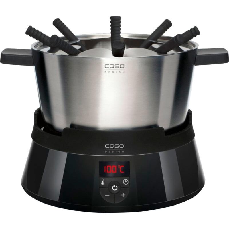 Fonduesæt Med 8 Gafler, Sort fra Caso