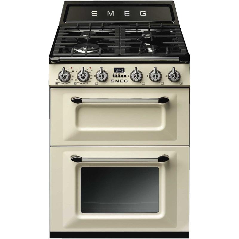 60cm Victoria Gaskomfur Med 2 Ovne, Creme fra Smeg