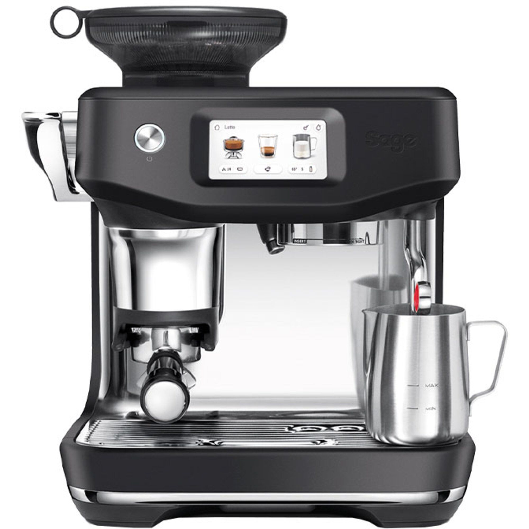 Barista Touchâ¢ Impress Ses881 Espressomaskine, Black Truffle fra Sage