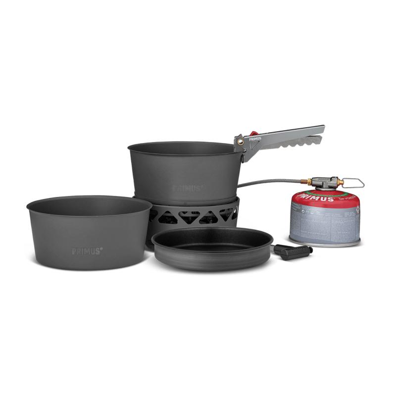 Primetech Stove Set Stormkøkken Med 2 Gryder (1,3 L) Og Stegepande fra Primus