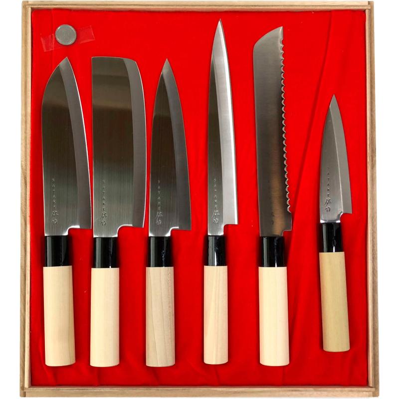 Houcho Knivsæt I Balsabox 6 Dele fra Satake