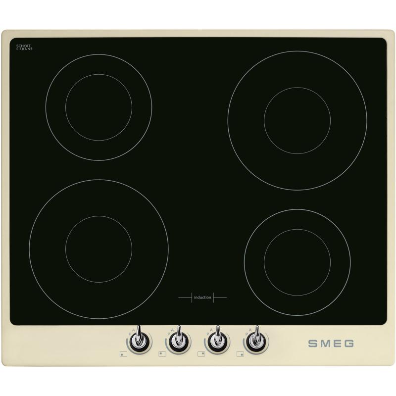 60cm Victoria Induktionskogeplade M. Ramme, Creme fra Smeg