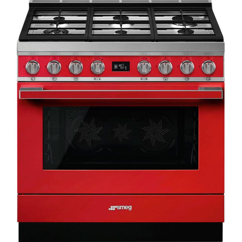 Cpf9gpr Portofino Gaskomfur, Rød fra Smeg