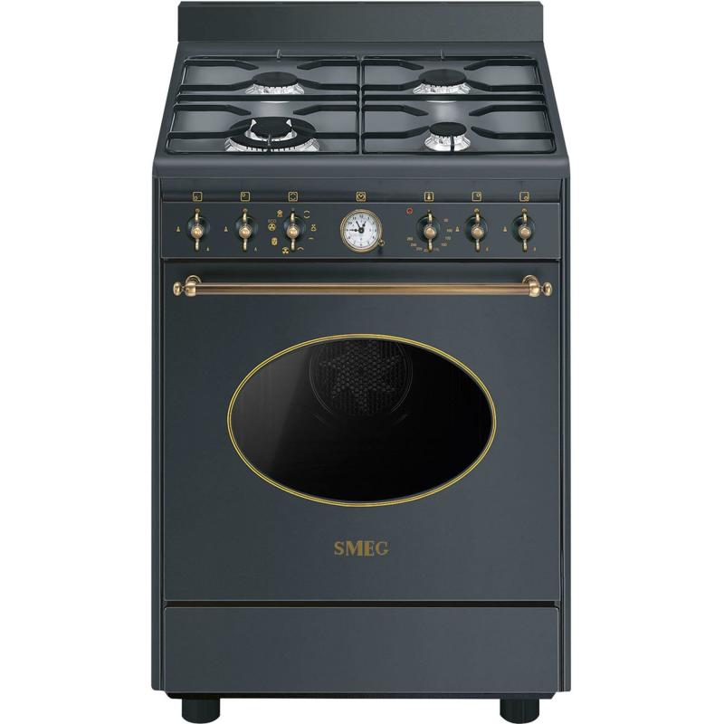 Co60gma Colonial Gaskomfur 60 Cm, Antracit fra Smeg