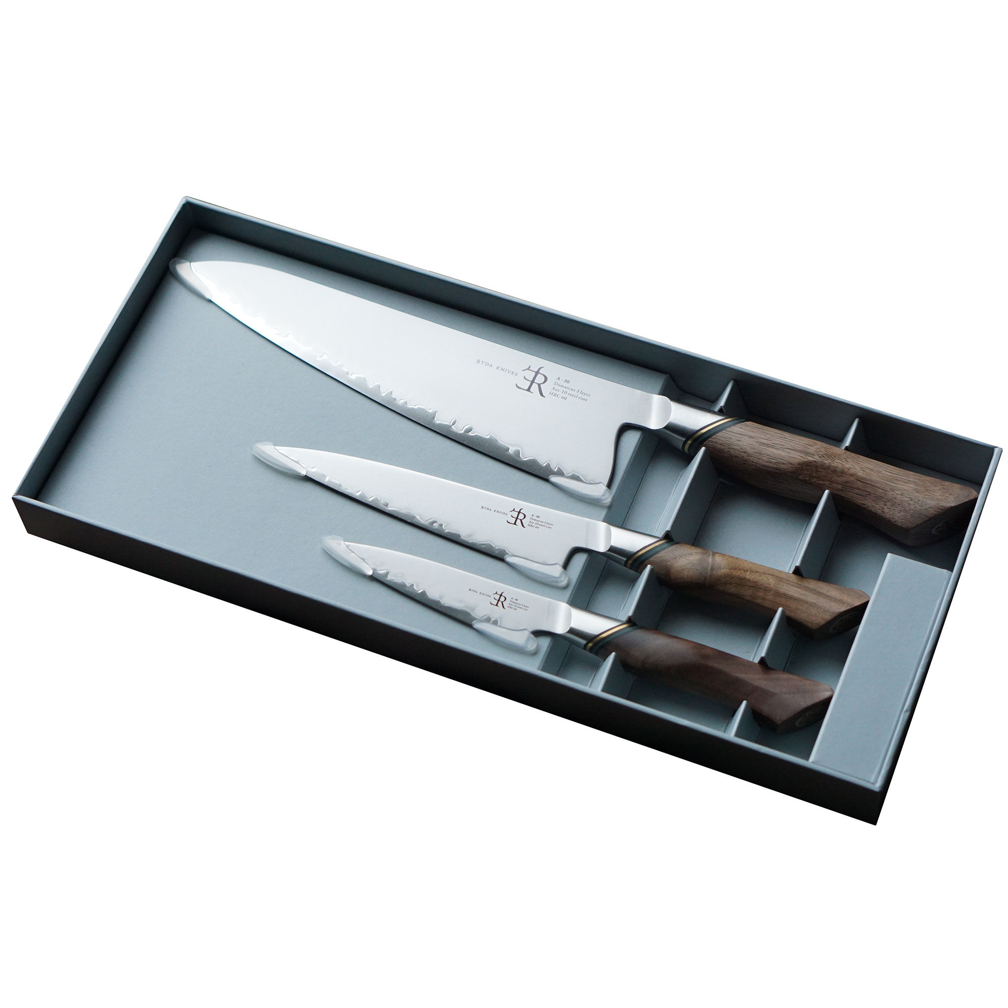 A 30 Knivsæt 3 Knive fra Ryda Knives